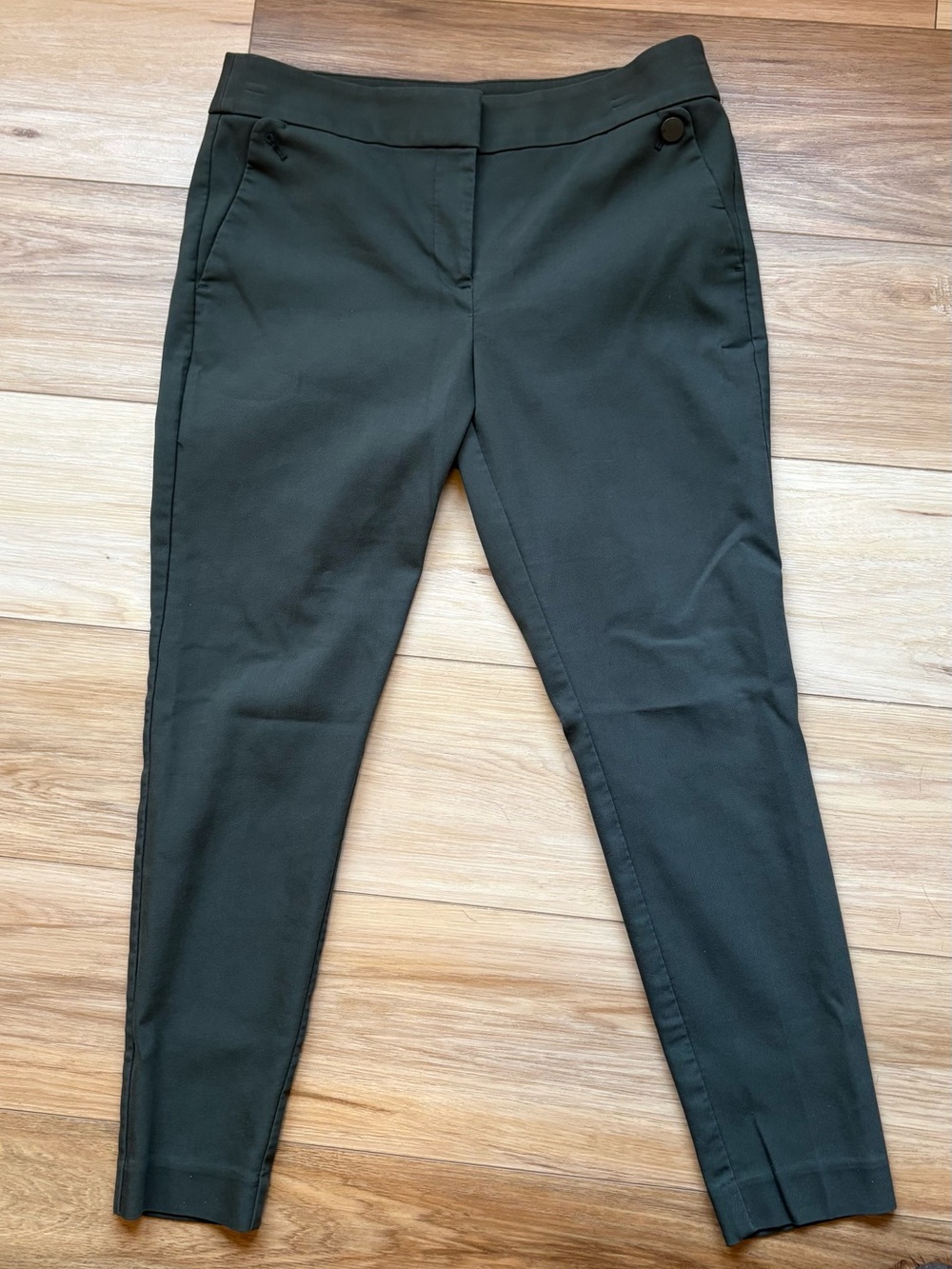 LOFT Slim Ankle Pants in Deep Green
